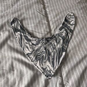 Little Sleepies Gray and White Bib